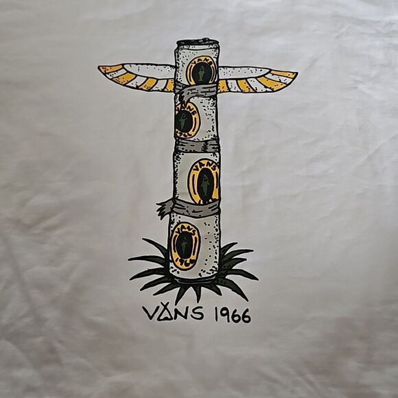 Vans Men's Classic M Wizard Totem 1966 Cotton T-shirts Small White - Picture 15 of 16